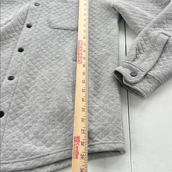 Falls Creek Light Gray Snap Close Quilted Collared Jacket Heritage Countryside M - Picture 7 of 7